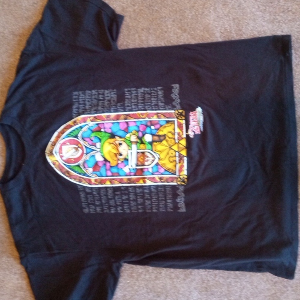 legend of Zelda The wind waker Mosaic shirt black extra large